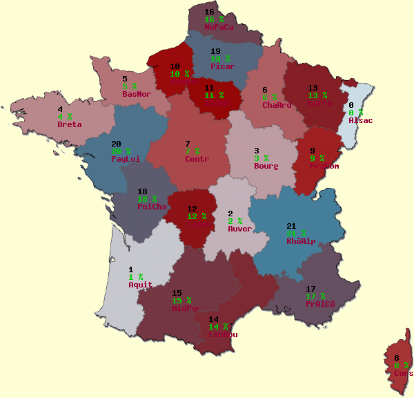 Náhled generované mapy - FR regiony